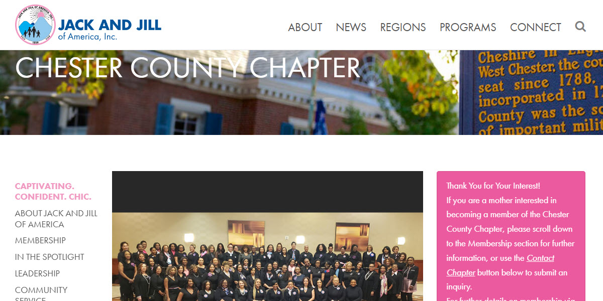 Jack & Jill of America, Inc. Chester County, PA Chapter