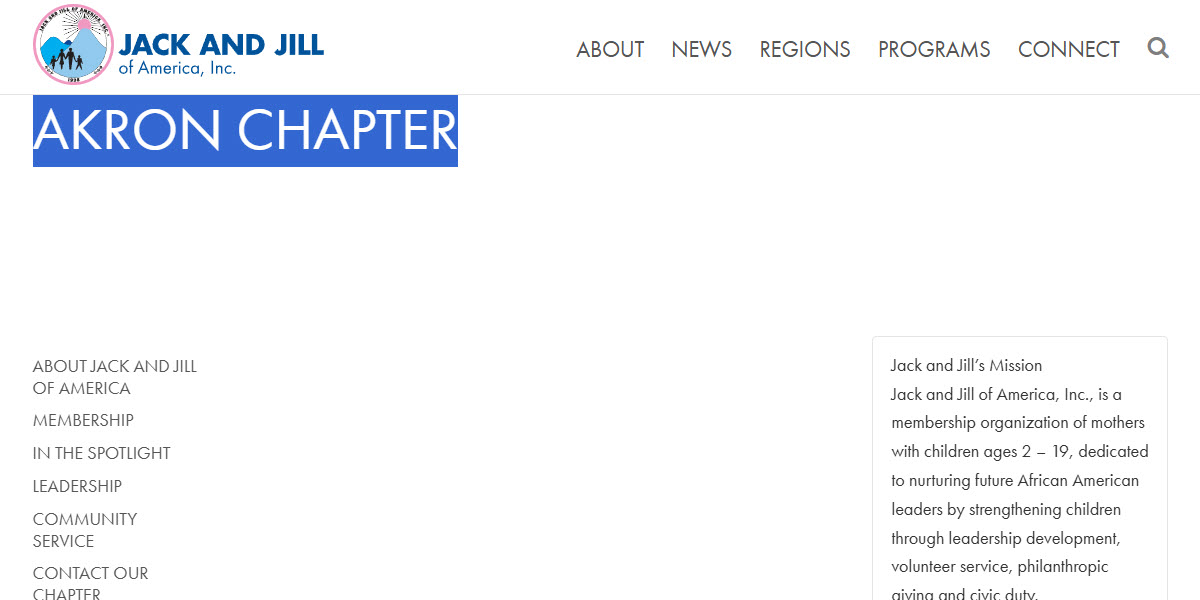 Jack and Jill of America, Inc. Akron Chapter